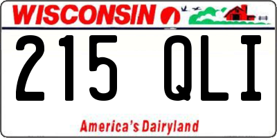 WI license plate 215QLI