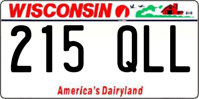 WI license plate 215QLL