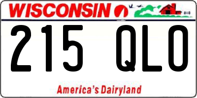 WI license plate 215QLO