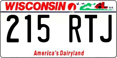 WI license plate 215RTJ