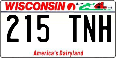 WI license plate 215TNH