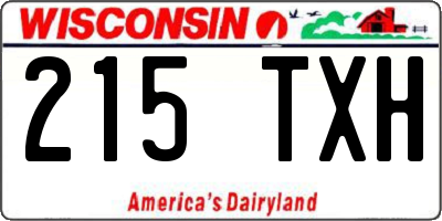 WI license plate 215TXH