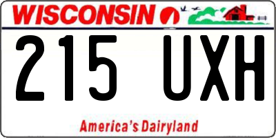 WI license plate 215UXH