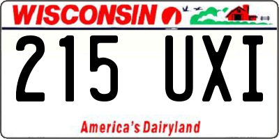 WI license plate 215UXI