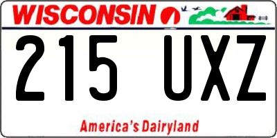 WI license plate 215UXZ
