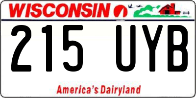 WI license plate 215UYB