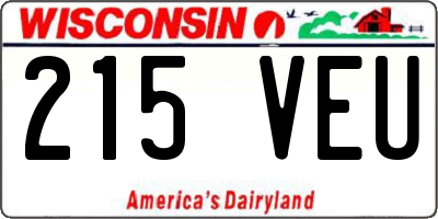 WI license plate 215VEU