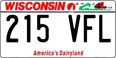 WI license plate 215VFL