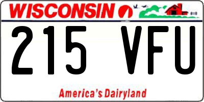 WI license plate 215VFU