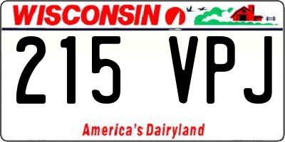 WI license plate 215VPJ