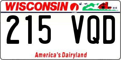 WI license plate 215VQD