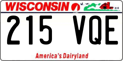 WI license plate 215VQE