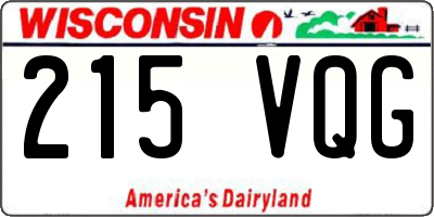 WI license plate 215VQG
