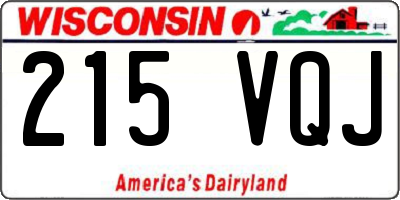WI license plate 215VQJ