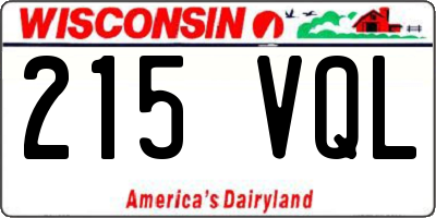 WI license plate 215VQL