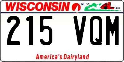 WI license plate 215VQM