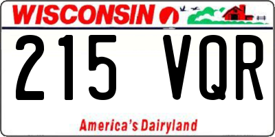 WI license plate 215VQR