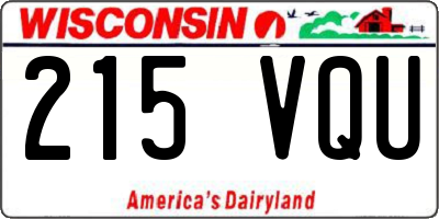WI license plate 215VQU