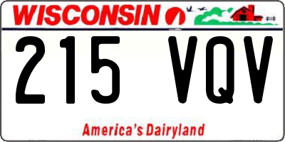 WI license plate 215VQV
