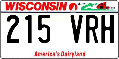 WI license plate 215VRH