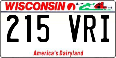 WI license plate 215VRI
