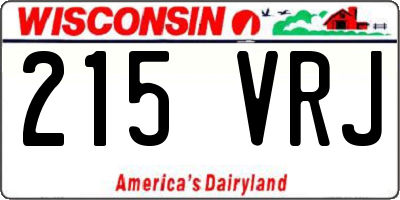 WI license plate 215VRJ
