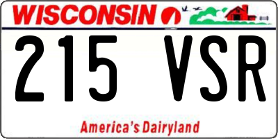 WI license plate 215VSR