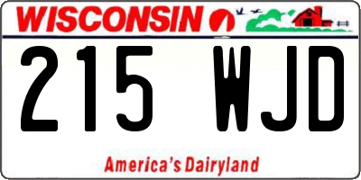 WI license plate 215WJD