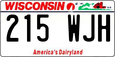 WI license plate 215WJH