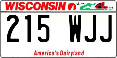 WI license plate 215WJJ