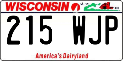 WI license plate 215WJP