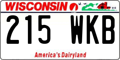 WI license plate 215WKB