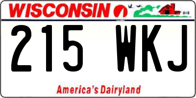 WI license plate 215WKJ