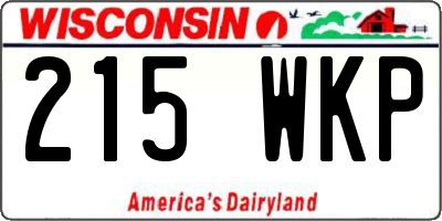 WI license plate 215WKP