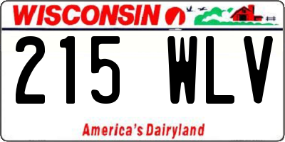 WI license plate 215WLV