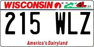 WI license plate 215WLZ