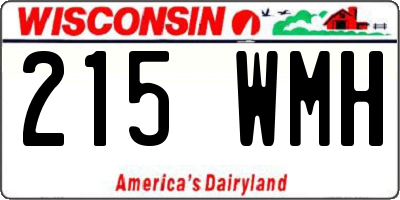 WI license plate 215WMH