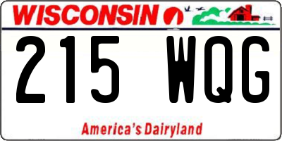WI license plate 215WQG