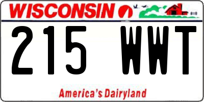 WI license plate 215WWT
