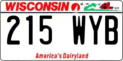 WI license plate 215WYB