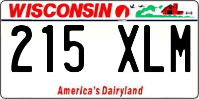 WI license plate 215XLM