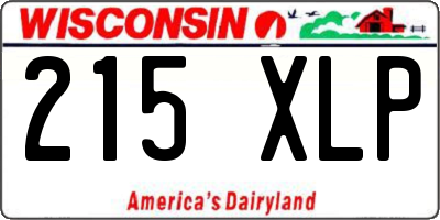 WI license plate 215XLP
