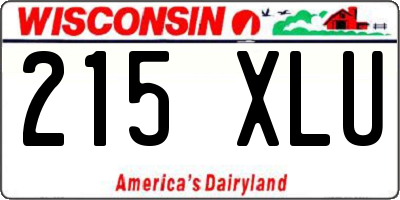 WI license plate 215XLU