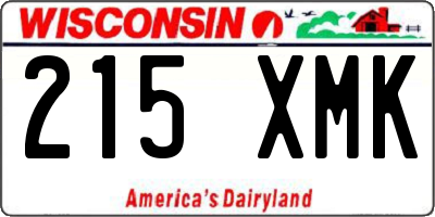 WI license plate 215XMK