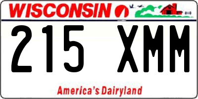 WI license plate 215XMM