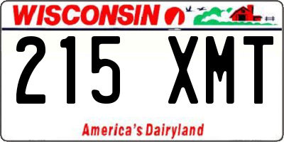 WI license plate 215XMT