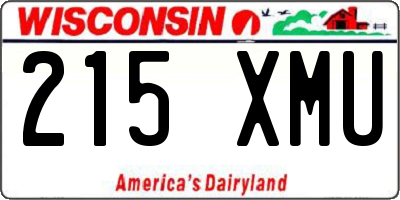 WI license plate 215XMU