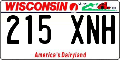 WI license plate 215XNH