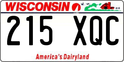 WI license plate 215XQC