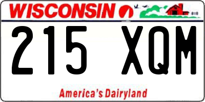 WI license plate 215XQM